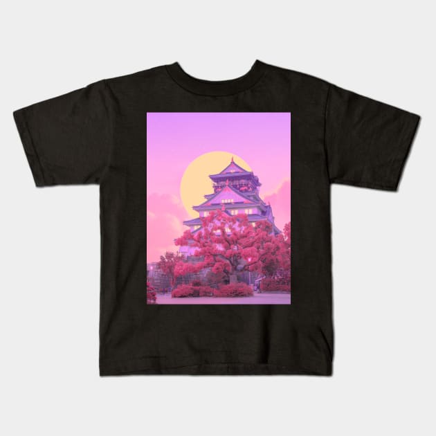 Pink Sunrise Kids T-Shirt by funglazie